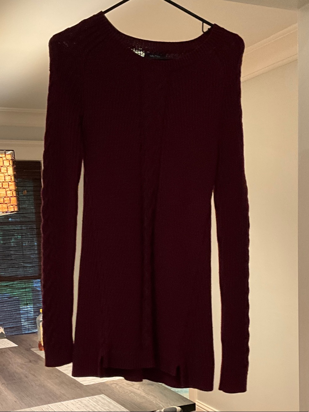 Nautica Women's Cable Crewneck Sweater - Deep Wine